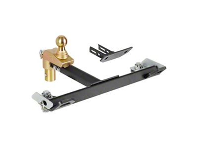 OEM Puck System 2-5/16-Inch Gooseneck Ball and Safety Chain Anchor Kit; 4-Inch Offset without ShockDrop (20-25 Sierra 2500 HD w/ 8-Foot Long Box & 5th Wheel Prep Package)
