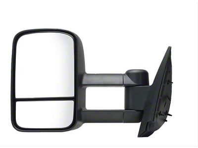 OEM Style Extendable Manual Towing Mirror; Driver Side (07-14 Sierra 2500 HD)