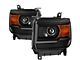 OEM Style Headlights; Black Housing; Clear Lens (15-19 Sierra 2500 HD w/ Factory Halogen Headlights)
