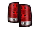OEM Style Tail Lights; Chrome Housing; Red Lens (07-14 Sierra 2500 HD)