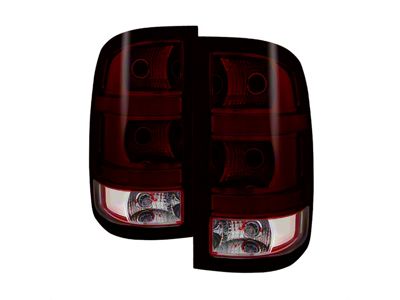 OEM Style Tail Lights; Chrome Housing; Red Smoked Lens (07-14 Sierra 2500 HD SRW)