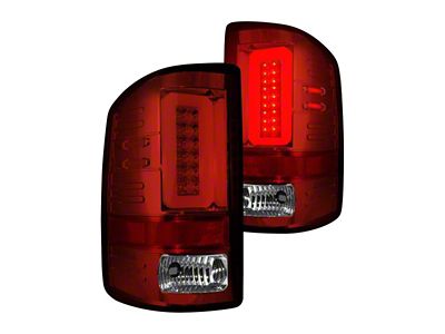 OLED Tail Lights; Chrome Housing; Red Lens (16-19 Sierra 2500 HD w/ Factory LED Tail Lights)