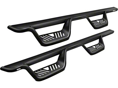 Westin Outlaw Nerf Side Step Bars; Textured Black (20-25 Sierra 2500 HD Crew Cab)