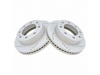 Performance Drilled and Slotted 8-Lug Rotors; Front Pair (07-10 Sierra 2500 HD)