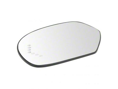 Power Heated Turn Signal Convex Mirror Glass; Driver Side (07-14 Sierra 2500 HD)