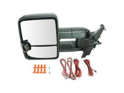 Powered Heated Manual Folding Towing Mirrors with Smoked Turn Signal Lens (07-14 Sierra 2500 HD)
