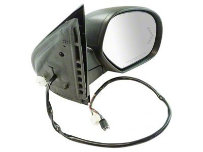 Powered Heated Memory Side Mirror; Textured Black; Passenger Side (07-08 Sierra 2500 HD)