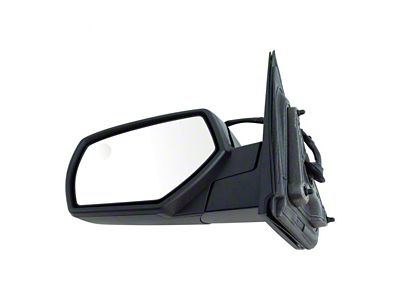 Powered Heated Mirror with Spotter Glass; Paint to Match Black; Driver Side (15-18 Sierra 2500 HD)