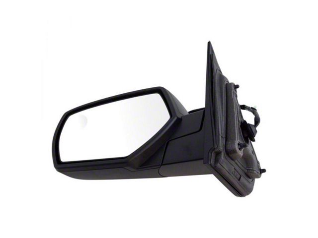 Powered Heated Mirror with Spotter Glass; Textured Black; Driver Side (15-18 Sierra 2500 HD)