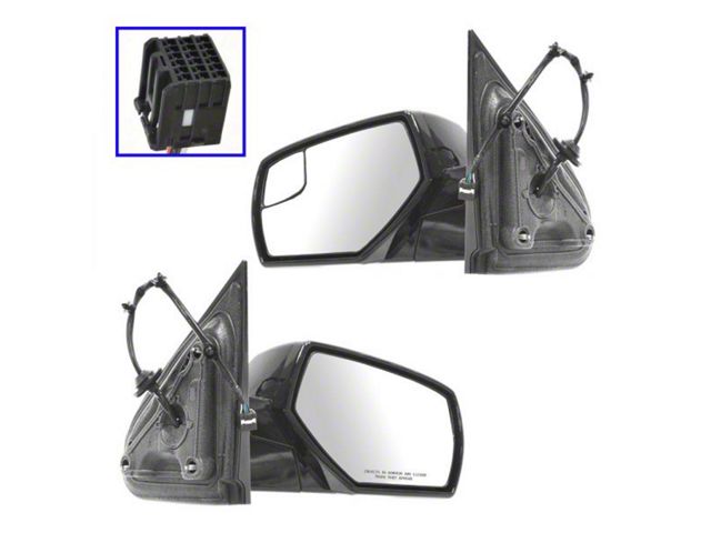 Powered Heated Mirrors; Paint to Match Black (15-18 Sierra 2500 HD)