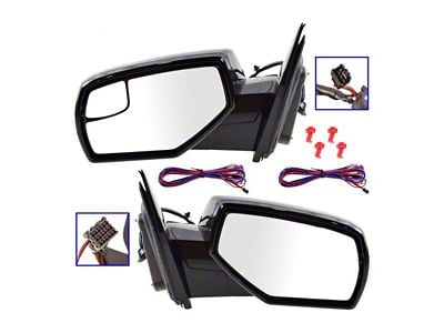 Powered Heated Mirrors with Turn Signal; Paint to Match Black (15-17 Sierra 2500 HD)