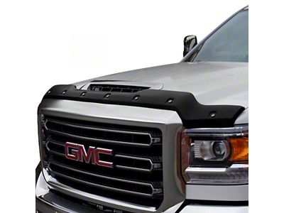 Premium Bolt-On Look Hood Deflector; Smooth (17-19 6.6L Duramax Sierra 2500 HD)