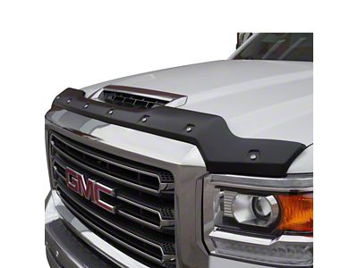 Premium Bolt-On Look Hood Deflector; Textured (17-19 6.6L Duramax Sierra 2500 HD)