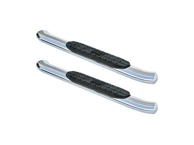 Pro Traxx 4-Inch Oval Side Step Bars; Stainless Steel (15-19 6.6L Duramax Sierra 2500 HD Regular Cab)