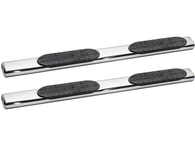 Pro Traxx 6-Inch Oval Side Step Bars; Stainless Steel (07-19 Sierra 2500 HD Crew Cab)
