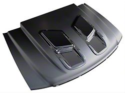 Ram Air Style Hood; Unpainted (07-10 Sierra 2500 HD)