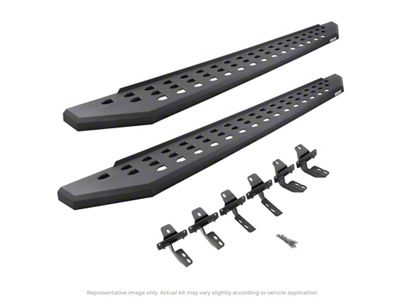RB20 Running Boards; Textured Black (20-24 Sierra 2500 HD Double Cab)