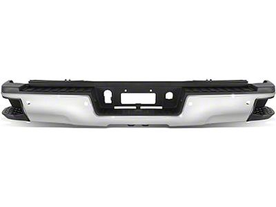 Rear Bumper; Pre-Drilled for Backup Sensors; Chrome (15-19 Sierra 2500 HD w/ Hitch Draw Bar)