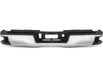 Rear Bumper; Pre-Drilled for Backup Sensors; Chrome (15-19 Sierra 2500 HD w/o Hitch Draw Bar)