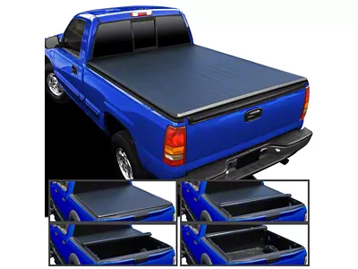 Roll Up Tonneau Cover; Black (01-06 Sierra 2500 HD Fleetside w/ 6.50-Foot Standard Box)