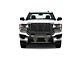 Rugged Heavy Duty Grille Guard with 7-Inch Black Round LED Lights; Black (15-19 Sierra 2500 HD, Excluding Denali)