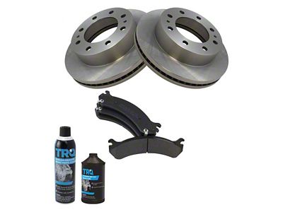 Semi-Metallic 8-Lug Brake Rotor and Pad Kit; Front (07-10 Sierra 2500 HD)