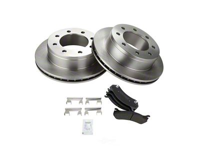 Semi-Metallic 8-Lug Brake Rotor and Pad Kit; Rear (07-10 Sierra 2500 HD)