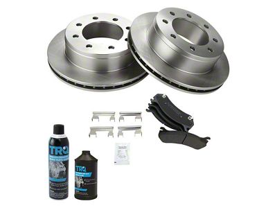 Semi-Metallic 8-Lug Brake Rotor and Pad Kit; Rear (07-10 Sierra 2500 HD)