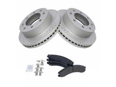 Semi-Metallic Performance Brake Rotor and Pad Kit; Front (11-19 Sierra 2500 HD)