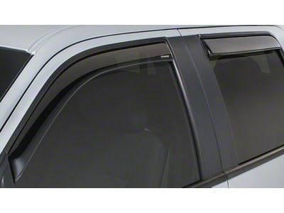 Snap-Inz In-Channel Sidewind Deflectors; Front and Rear; Smoke (15-19 Sierra 2500 HD Double Cab)