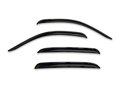 Tape-Onz Sidewind Deflectors; Front and Rear; Smoke (07-14 Sierra 2500 HD Crew Cab)