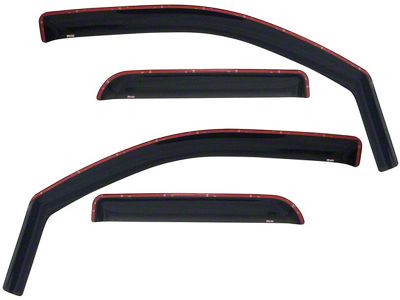 In-Channel Window Deflectors; Front and Rear; Smoke (07-14 Sierra 2500 HD Extended Cab)