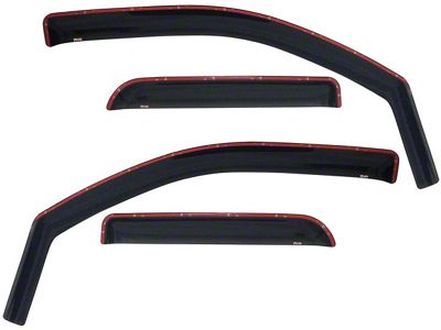 In-Channel Window Deflectors; Front and Rear; Smoke (15-19 Sierra 2500 HD Double Cab)