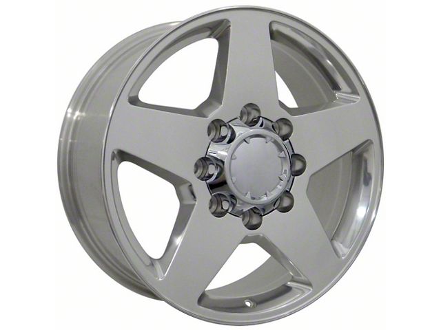 Silverado Style Polished 8-Lug Wheel; 20x8.5; 44mm Offset (20-24 Sierra 2500 HD)