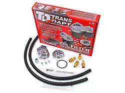 Single Oil Filter Relocation Kit; 13/16-Inch x -16 Threads (01-19 6.6L Duramax Sierra 2500 HD)