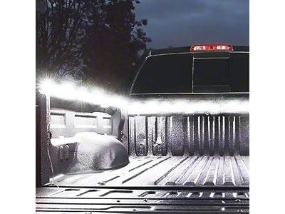 Spire 3 Series LED Truck Bed Light Strips; White (Universal; Some Adaptation May Be Required)