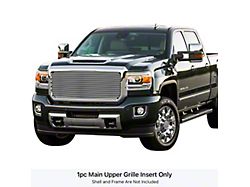 Stainless Steel Billet Upper Replacement Grille; Polished (15-19 Sierra 2500 HD)