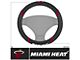 Steering Wheel Cover with Miami Heat Logo; Black (Universal; Some Adaptation May Be Required)