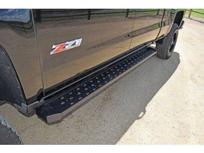 STX600 Running Boards; Black (07-19 Sierra 2500 HD Crew Cab)