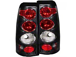 Tail Lights; Black Housing; Clear Lens (01-06 Sierra 2500 HD)