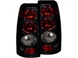 Tail Lights; Black Housing; Dark Smoked Lens (01-06 Sierra 2500 HD)