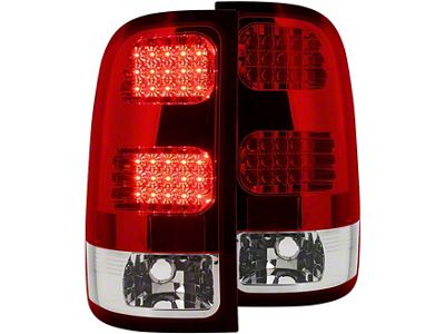 Altezza LED Tail Lights; Chrome Housing; Red/Clear Lens (07-14 Sierra 2500 HD SRW)