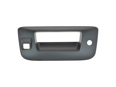 Tailgate Handle Bezel with Lock Provision and Backup Camera Opening; Paint to Match Black (07-14 Sierra 2500 HD)