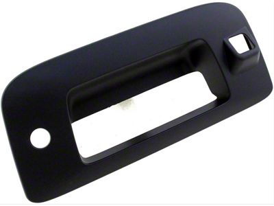 Tailgate Handle Bezel; Smooth Black; With Keyhole And Backup Camera (09-14 Sierra 2500 HD)