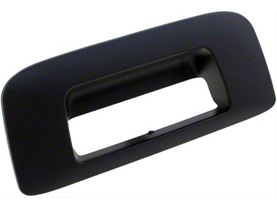 Tailgate Handle Bezel; Smooth Black; Without Keyhole (07-14 Sierra 2500 HD)