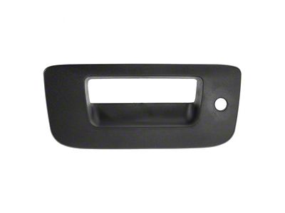 Tailgate Handle Bezel with Lock Provision; Textured Black (07-14 Sierra 2500 HD)