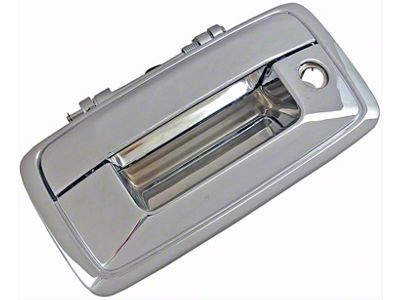 Tailgate Handle; Chrome; With Keyhole; Without Backup Camera (15-19 Sierra 2500 HD)