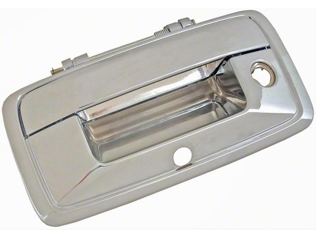 Tailgate Handle; Chrome; With With Backup Camera and Keyhole (15-19 Sierra 2500 HD)