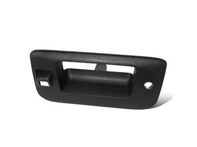Tailgate Handle Cover with Keyhole and Backup Camera Opening; Textured Black (07-14 Sierra 2500 HD)