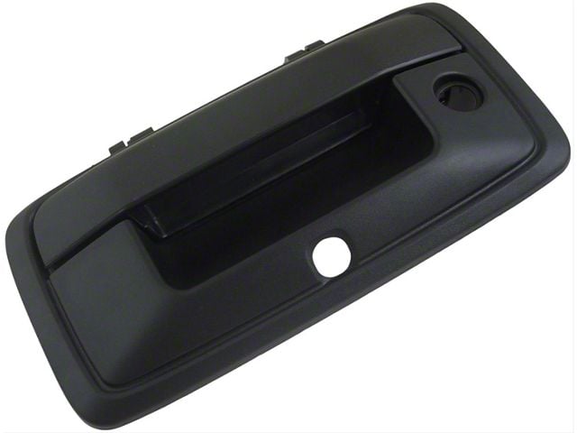 Tailgate Handle; Textured Black; With Keyhole and Backup Camera (15-19 Sierra 2500 HD)